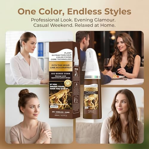 Hair Dye Cream with Comb Applicator - Ash Brown