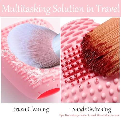 Silicone Makeup Brush Covers & Cleaner Mat Set