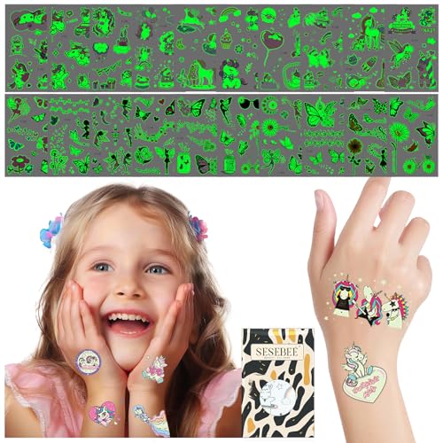 200PCS Glow in the Dark Temporary Tattoos for Kids