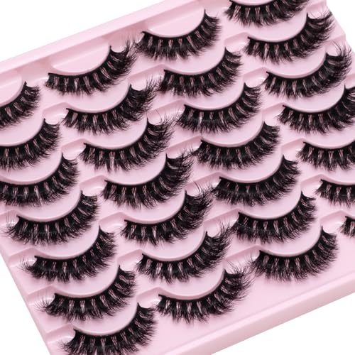 8D Mink Lashes 14 Pairs - Soft Cat Eye False Eyelashes