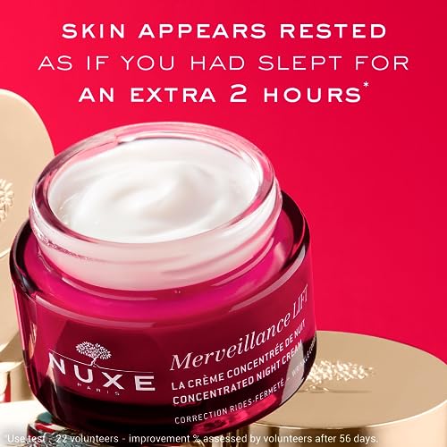 Nuxe Merveillance Lift Night Cream, Face Anti-Aging Moisturizer with Hydrating Care for Smoothing Fine Lines and Boosting Radiance, 1.7 Fl Oz