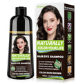 RKQNIER Dark Brown Hair Dye Shampoo for Gray Coverage - 15 Min