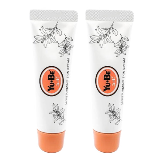 Yu-Be Moisturizing Skin Cream Tube (Duo): Dry & Damaged Skin Relief Cream for Night and Day | Deeply Hydrating Moisturizer for Severely Dry Skin | Vegan Paraben & Cruelty Free - 1 fl oz/28mL x 2