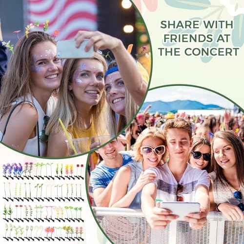 Tigeen 300 Pieces Bean Sprout Hair Clip Funny Plant Hairpins Little Grass Sprout Clips Flower Butterfly Mushroom Hair Accessories Barrettes Headwear for Women Party