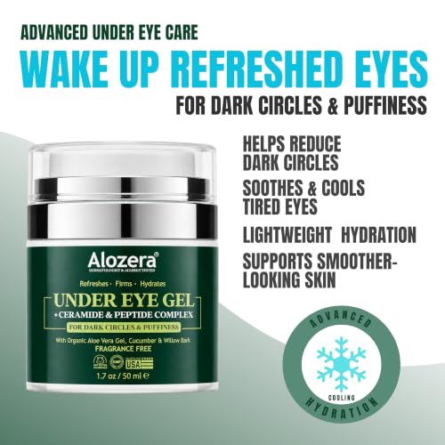 Alozera Wake Up Under Eye Gel Cream | Anti-Aging Cooling Treatment