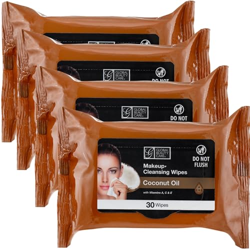 Coconut Oil Makeup Remover Wipes, 120 Count