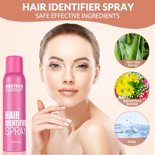 Hair Identifier Spray for Face Shaving Dermaplaning - Rose 4 Pack, Sweet Floral Scent