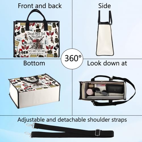 LEVLO Jack Sparrow Cosmetic Makeup Bag Angelica & Jack Fans Gift Dead Men Tell No Tales Toiletry Bag Pirate Lover Merchandise