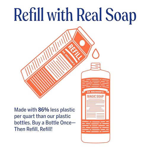 Dr. Bronner's Tea Tree Pure-Castile Liquid Soap 32oz - Multi-Use Vegan Cleanser