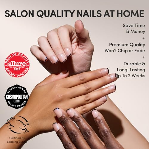 Glamnetic Super Short Press-On Nails Bundle - 5 Sets of Milky & French Tips