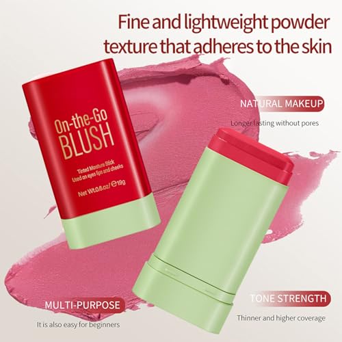 3Pcs Cream Blush Stick Set - Waterproof Multi-Use for Cheek, Lip & Eye