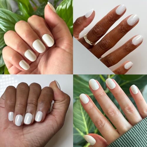 Olive & June Super Stick Press-On Nails, Cloud Chrome, Extra Short