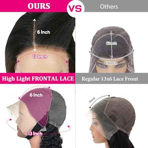 Bob Wig Human Hair Short Deep Curly 16inch 180% Density 13x6 Frontal Hd Lace Wig Wet And Wavy Deep Wave Lace Front Wigs Human Hair For Black Women 100 Real Curly Human Hair Natural Black