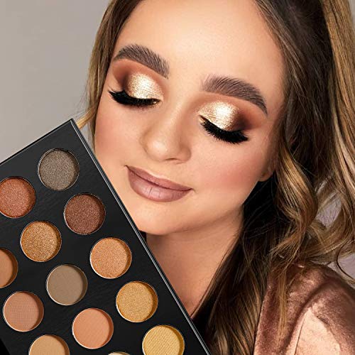 Nude Gold Eyeshadow Palette 15 Shades Matte Shimmer