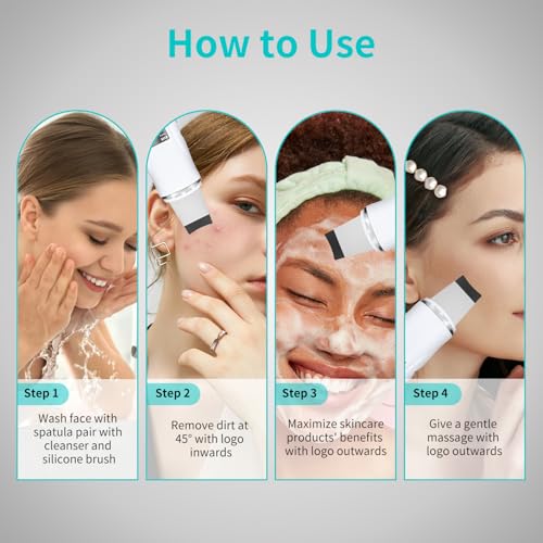 Face Spatula Blackhead Remover - 4 Modes Skin Scrubber