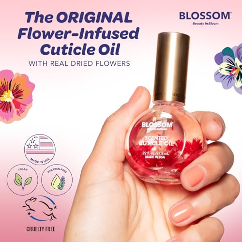 Blossom Rose Cuticle Oil with Real Flowers, 0.5 fl oz