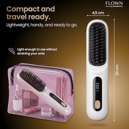 Flown Go Brush MAX - Cordless Ionic Hair Brush with USB-C