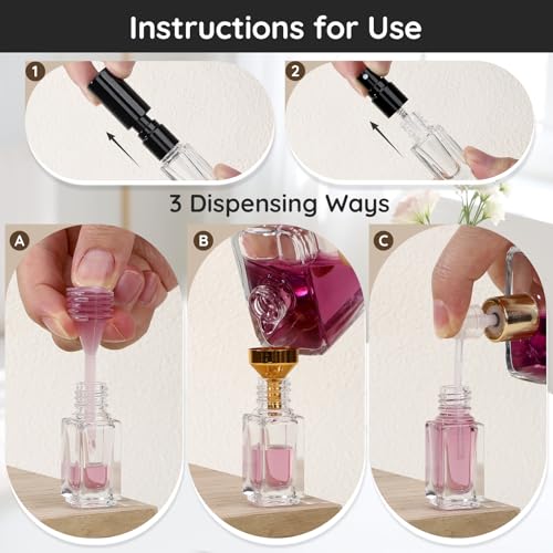 Segbeauty 10pcs 3ml Glass Perfume Spray Bottles with Fine Mist Atomizer