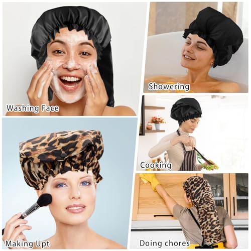 Extra Large Shower Cap for Braids, Dreadlocks & Long Hair - 2 Pack