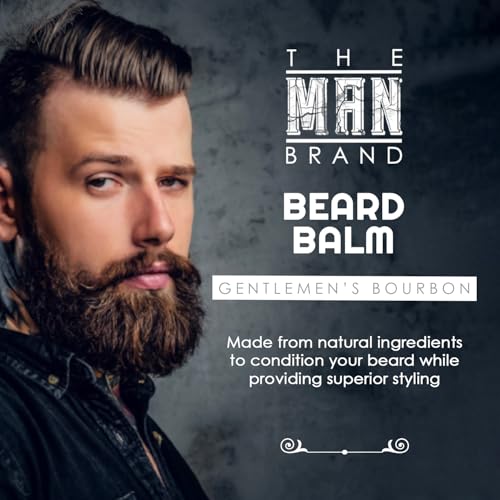 Beard Grooming Product - Natural Beeswax Based Conditioning Balm for Styling and Care - Scented in Gentlemen's Bourbon (1 oz / 30 ml)