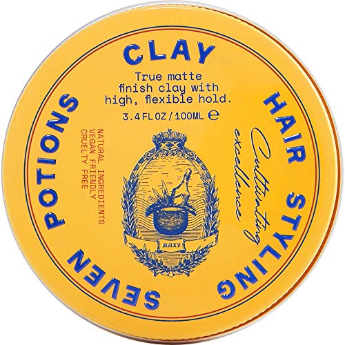 SEVEN POTIONS Hair Clay - High Hold Matte Finish for Men & Women