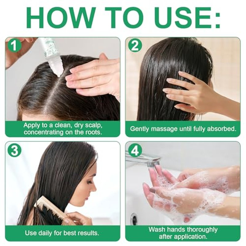 Rosemary Hair Growth Serum Roll-On for Thinning Hair, 2-Pack