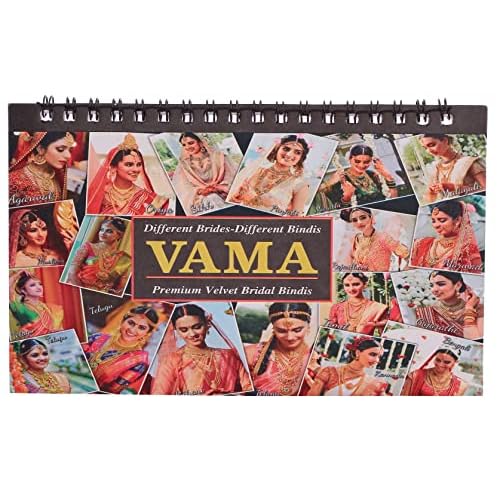 Fashions Stone Border Kumkum Designer Spiral Bridal Bindi Booklet Bride For Women (372 Full Stone Bindi Book) Multicolour