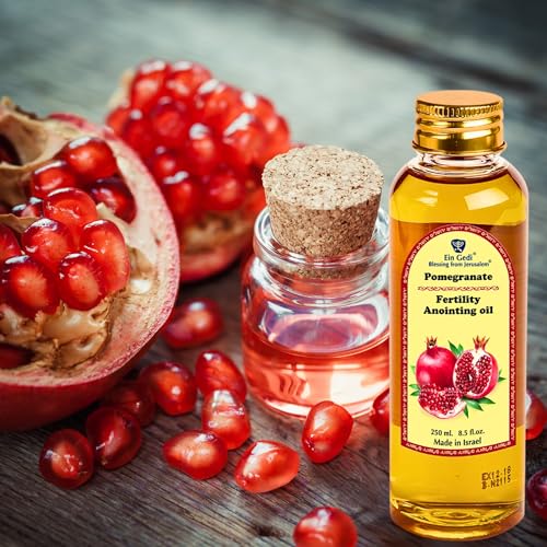 EIN GEDI Pomegranate Anointing Oil, Made in Holy Land (250ml - 8.5 Oz) Anointing Oil for Prayers and Blessings Scented with Oils of The Bible. (250, Pomegranate)