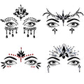 Mermaid Face Gems Rhinestone Stickers - Festival Party Body Jewels