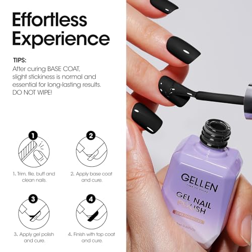 Gellen Gel Nail Polish, 18ML Light Green Gel Polish Soak Off UV LED Nail Polish Gel Nail Art Manicure Salon DIY at Home Gifts for Women