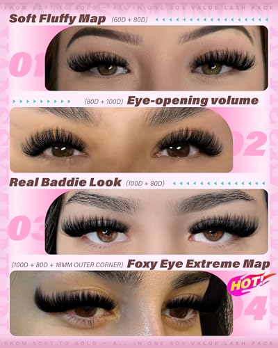 Lash Clusters Kit 756PCS - 60D 80D 100D Volume Eyelash Extensions