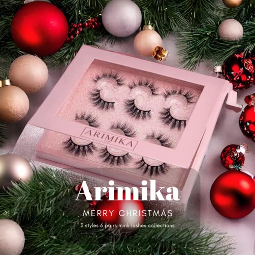 6 Pairs 3D Mink False Eyelashes- Fluffy, Wispy, Full Volume, a Little Dramatic Lashes