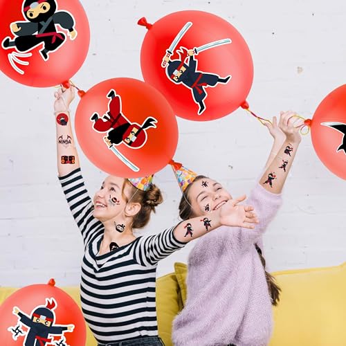 Ninja Party Favors Pack – 24 Punch Balloons & 48 Tattoos