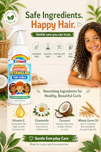 Kidwell Kids Detangler Spray & Leave-In Conditioner, 8 oz