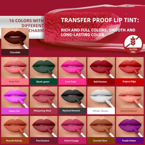 Jet Black Matte Liquid Lipstick - 12H Waterproof Long Lasting