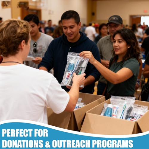 Warmify 50 Pack 8-in-1 Bulk Personal Hygiene Kits for Care Packages