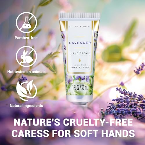 Spa Luxetique Hand Cream Gift Set, 6-Pack Travel Size with Shea Butter