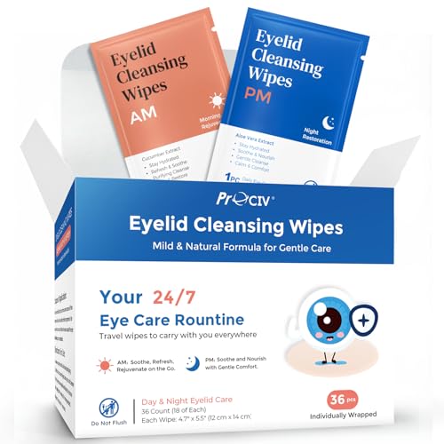 ProCIV Day & Night Eyelid Wipes - Cucumber & Aloe Vera