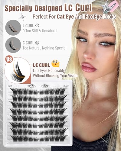 Zegaine Cat Eye Lash Clusters LC Curl 6-20MM Pre-Mapped