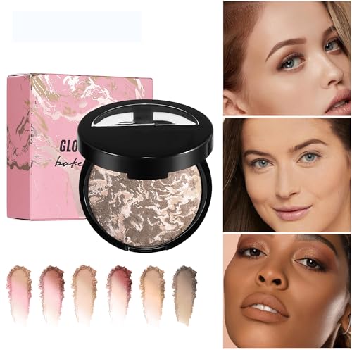 AKARY Baked Powder Foundation, Oil Control Correcting Buildable Light