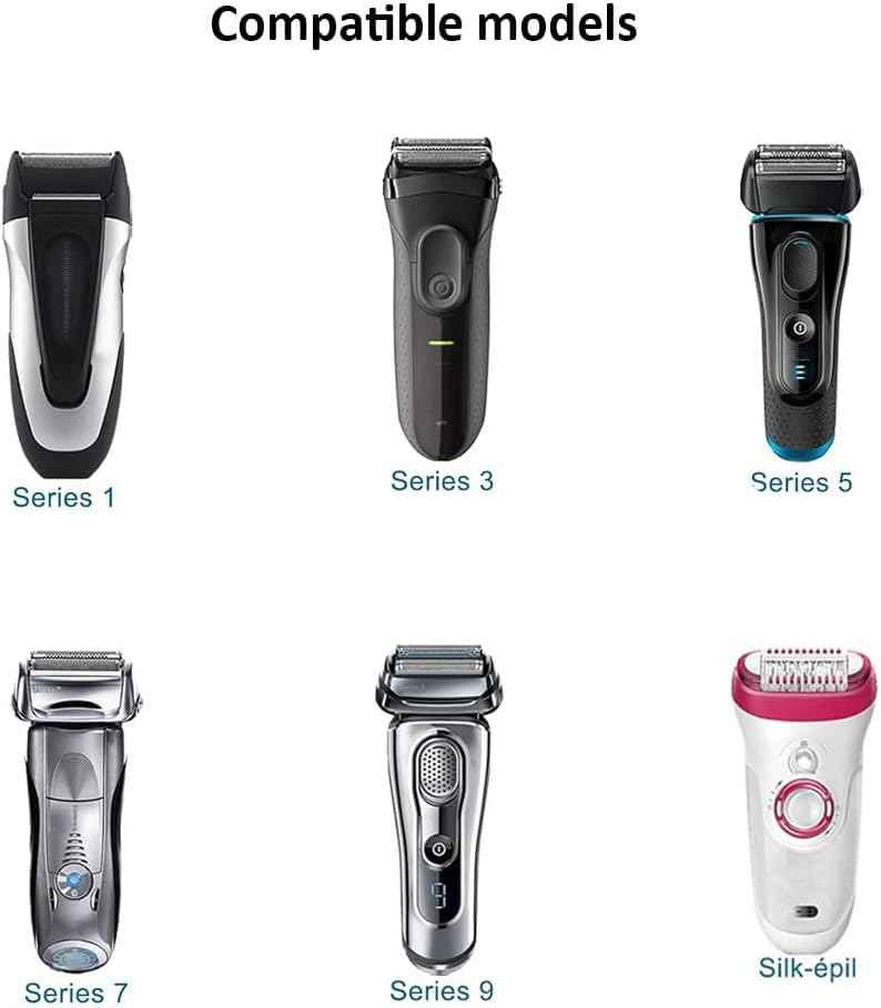 Charger Replacement for Braun Shaver Series 7 3 9 5 1, Charging Cord Compatible with Braun 190, 3040s, 340, 5040s, 720, 720s-4, 760cc, 790cc 9090 Razor Trimmer 12V 400mA