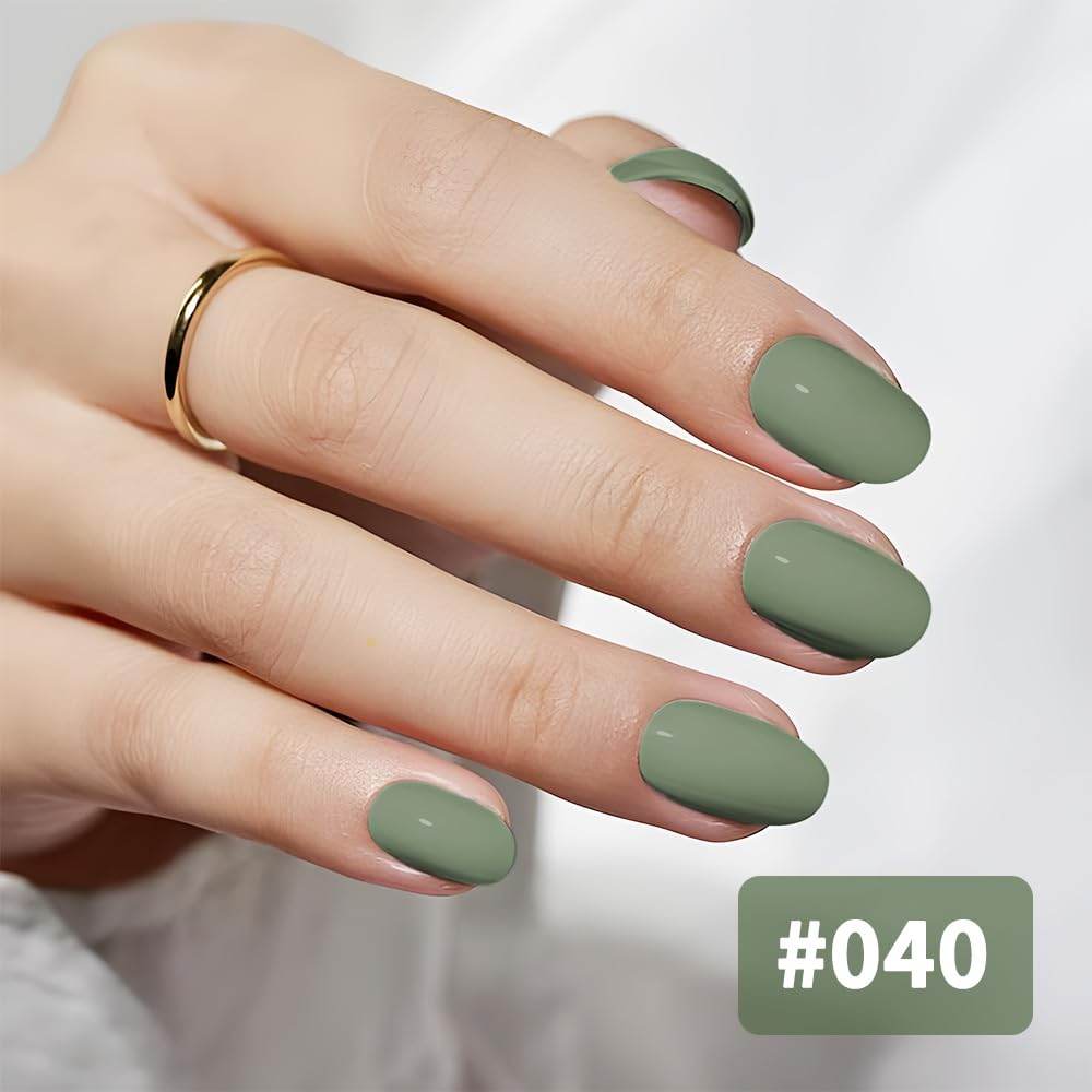 XZMeiLun Olive Green Gel Nail Polish,UV Light Cure Olive Green Gel Polish for Nail Art DIY French Salon Manicure and Pedicureat Home, Spring Summer Autumn Winter Gel Nail Holiday Gift for Women