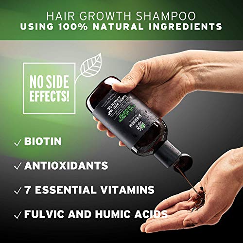 Sphagnum Botanicals Hair Growth Shampoo - with Australian Tea Tree Oil and Fulvic Acid from Natural Nordic Peat Mud for Thinning and Damaged Hair | No Harsh Sulfates (SLS/SLES) 8.45 fl. oz