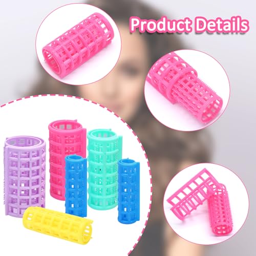 36-Piece Self Grip Plastic Hair Roller Set, 5 Sizes