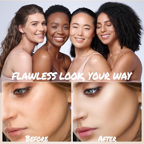 JCOOS DIY Foundation Making Kit, Make Your Own Color Liquid Foundation Makeup with Shea Butter, Almond Oil, Pigment Powders, Essential Oils,Moisturizing Concealer For Women All Skin Tone