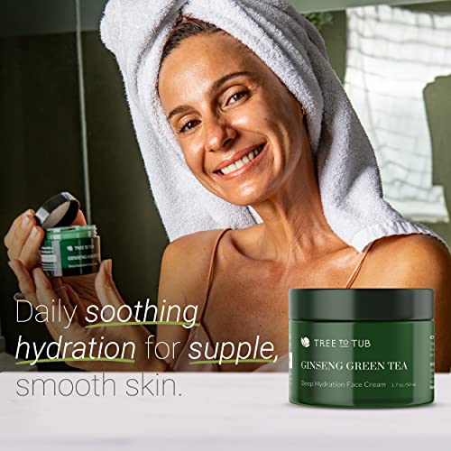 Tree To Tub Hydrating Face Moisturize and Deep Calming Toner Spray for Sensitive Skin - Water-Based Hyaluronic Acid, Vitamin C & E, Organic Aloe, Green Tea, Natural Ginseng for Dry & Sensitive Skin an