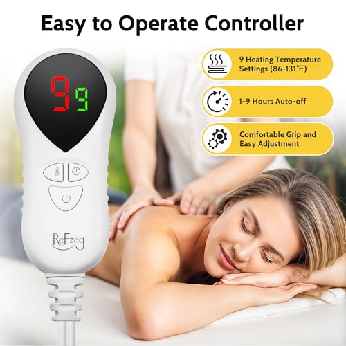 ReFzeg Professional Massage Table Heating Pad - Soft Fleece Warmer, 30" x 71"