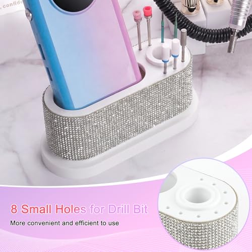 ANGNYA Nail Drill Holder with 8 Bits Storage Organizer