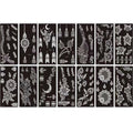 Henna Tattoo Stencils Kit, 14 Sheets Temporary Body Art