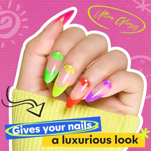 Modelones Neon Nail Polish Set – 6 Quick Dry Colors, No UV
